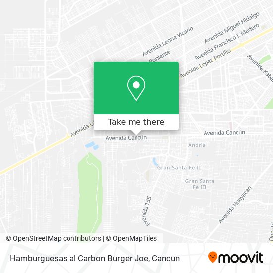 Hamburguesas al Carbon Burger Joe map