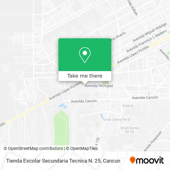 How to get to Tienda Escolar Secundaria Tecnica N. 25 in Benito Juárez by  Bus?