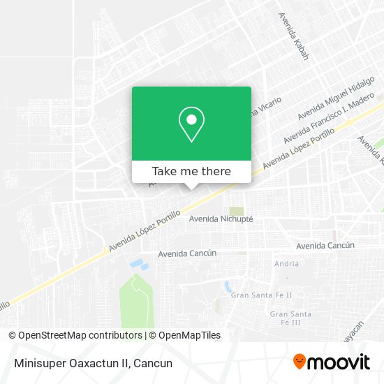 Mapa de Minisuper Oaxactun II