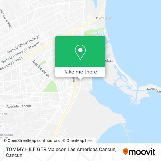 Mapa de TOMMY HILFIGER Malecon Las Americas Cancun