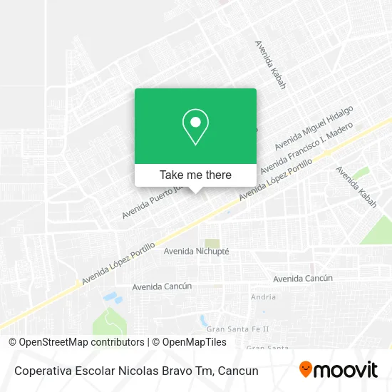 Coperativa Escolar Nicolas Bravo Tm map