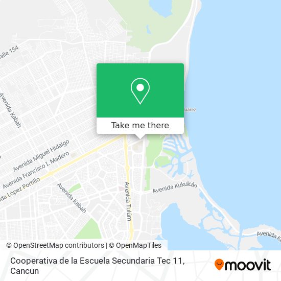 Mapa de Cooperativa de la Escuela Secundaria Tec 11