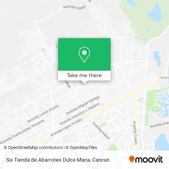 Mapa de Six Tienda de Abarrotes Dulce Maria