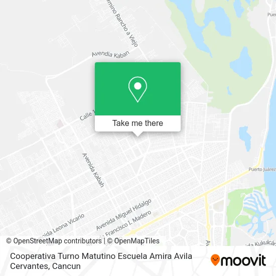 Cooperativa Turno Matutino Escuela Amira Avila Cervantes map
