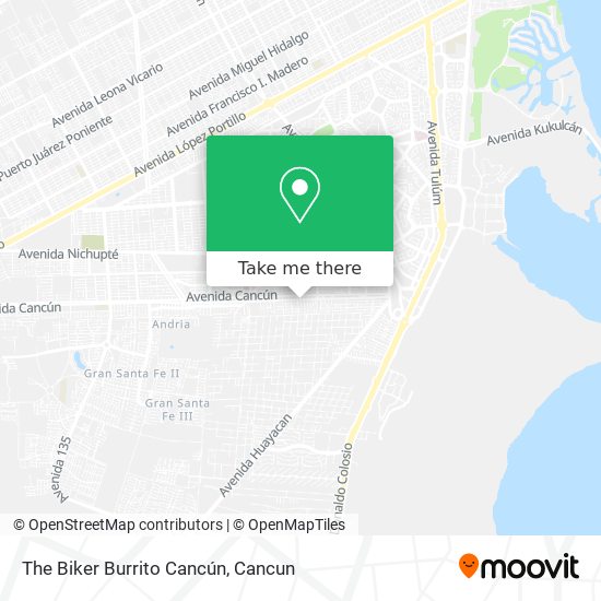 Mapa de The Biker Burrito Cancún