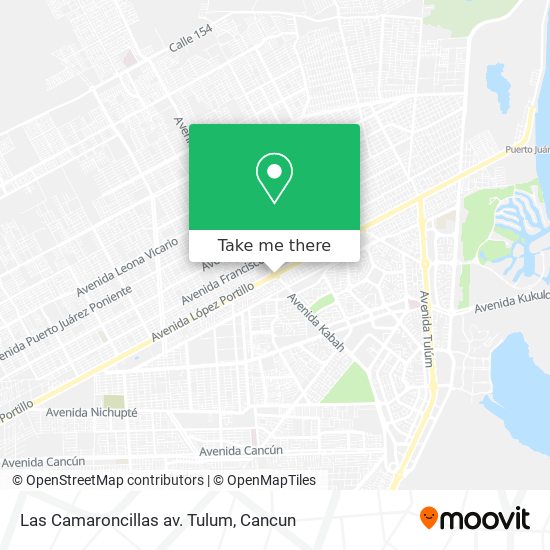 Las Camaroncillas av. Tulum map
