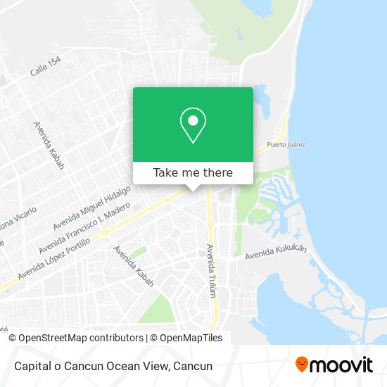 Capital o Cancun Ocean View map