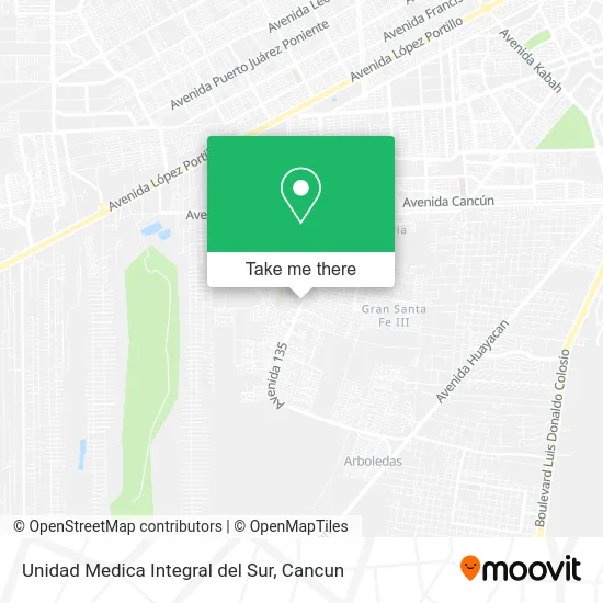 Unidad Medica Integral del Sur map