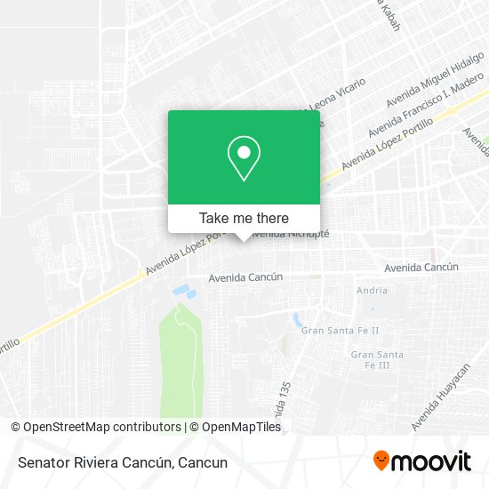 Senator Riviera Cancún map