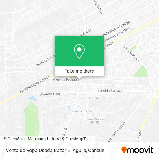 Venta de Ropa Usada Bazar El Aguila map
