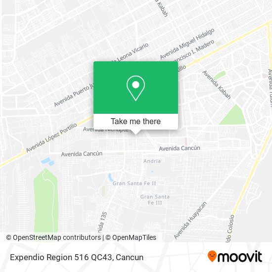 Expendio Region 516 QC43 map
