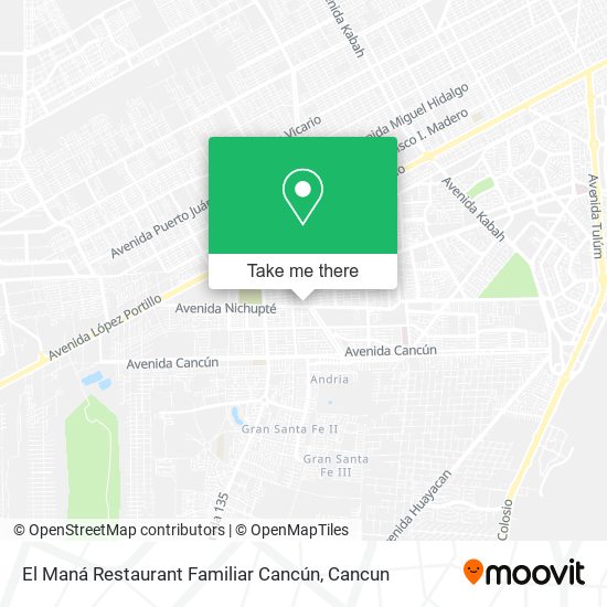 El Maná Restaurant Familiar Cancún map