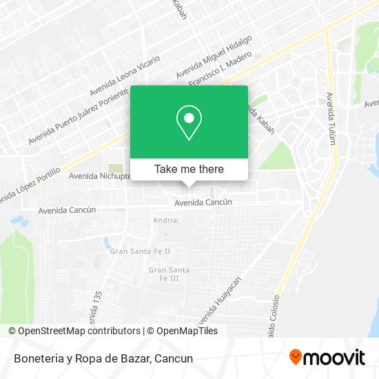 Boneteria y Ropa de Bazar map