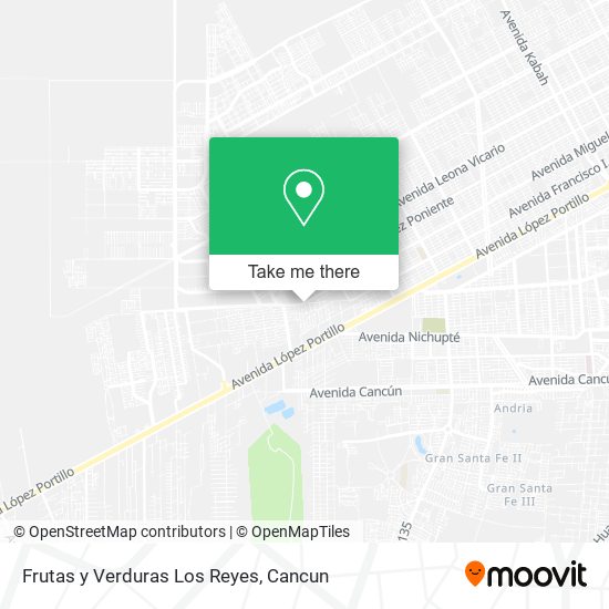 Mapa de Frutas y Verduras Los Reyes