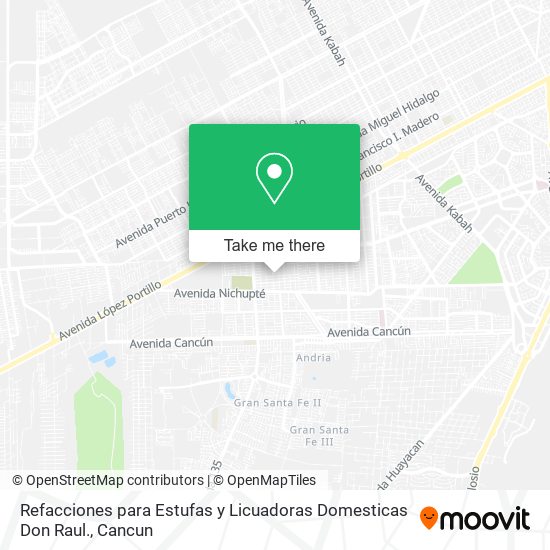 Refacciones para Estufas y Licuadoras Domesticas Don Raul. map