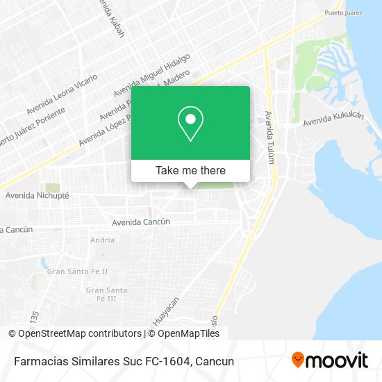 Mapa de Farmacias Similares Suc FC-1604