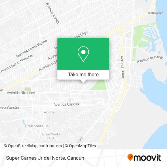 Super Carnes Jr del Norte map