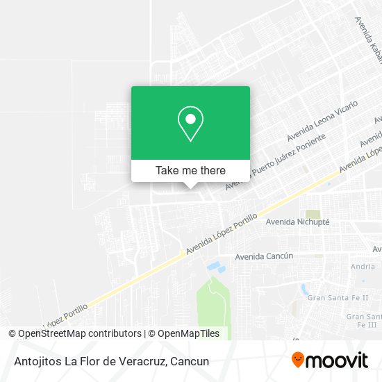 Antojitos La Flor de Veracruz map