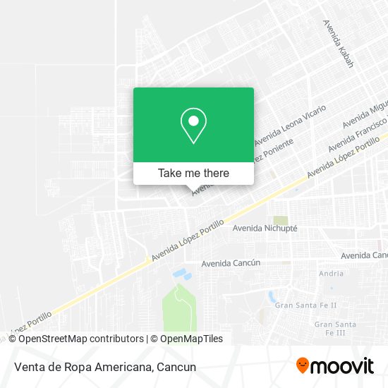 Mapa de Venta de Ropa Americana