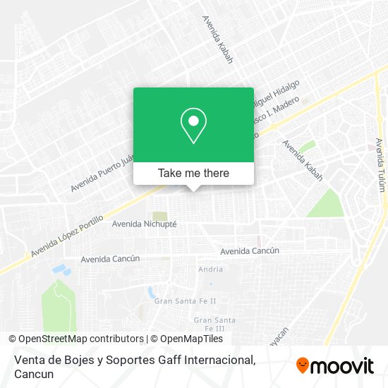 Venta de Bojes y Soportes Gaff Internacional map