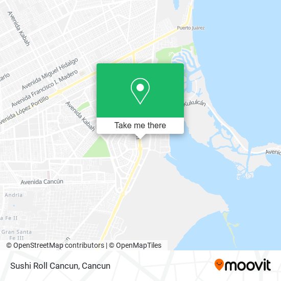 Sushi Roll Cancun map