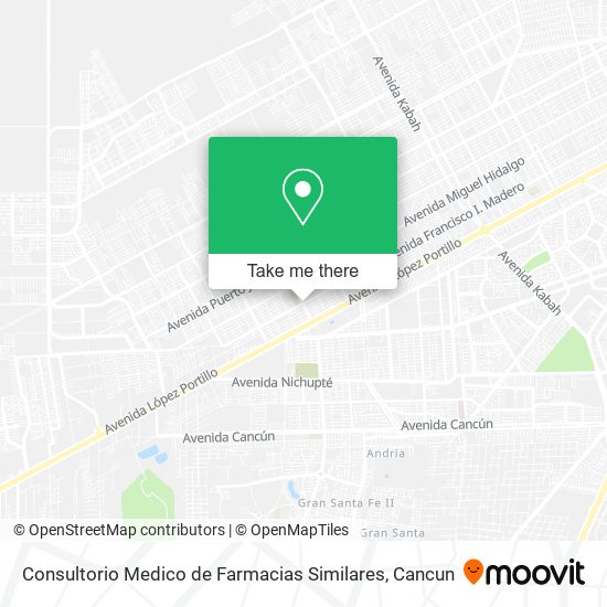 Mapa de Consultorio Medico de Farmacias Similares