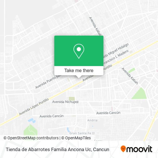 Mapa de Tienda de Abarrotes Familia Ancona Uc