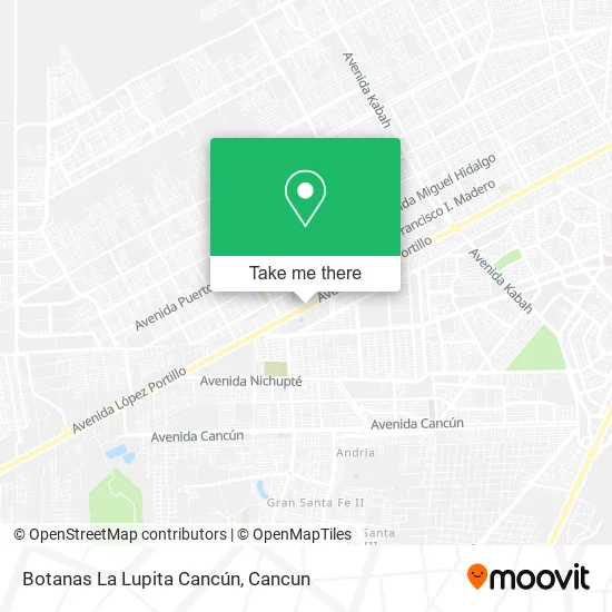 Botanas La Lupita Cancún map