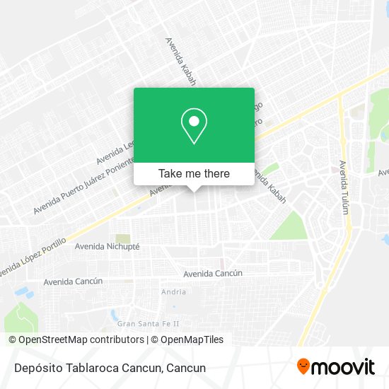 Depósito Tablaroca Cancun map