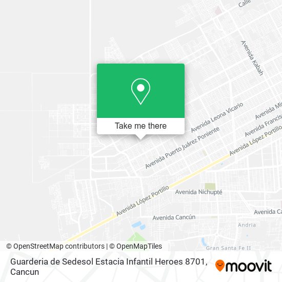 Guarderia de Sedesol Estacia Infantil Heroes 8701 map