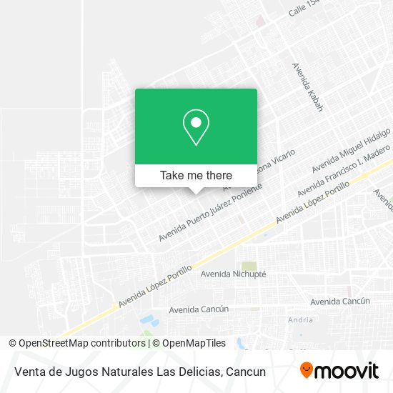 Mapa de Venta de Jugos Naturales Las Delicias