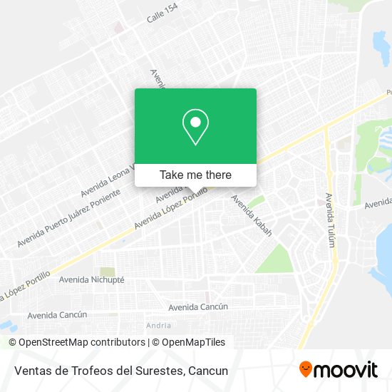 Ventas de Trofeos del Surestes map