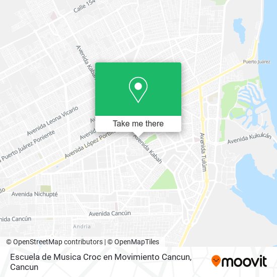 Escuela de Musica Croc en Movimiento Cancun map