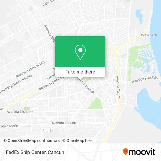 FedEx Ship Center map