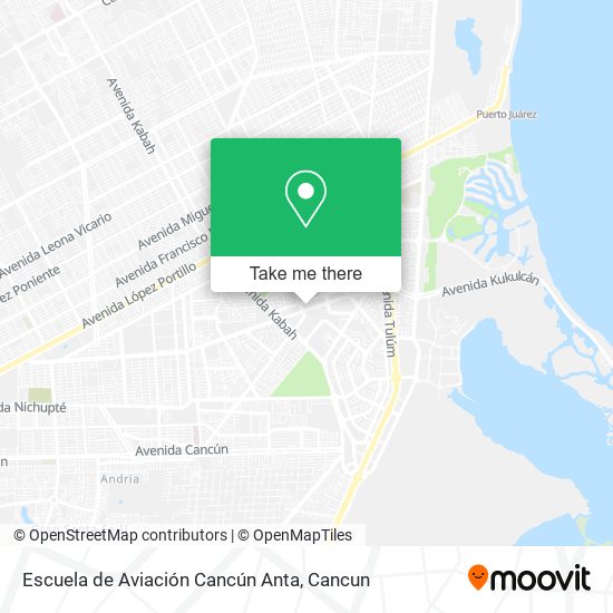 Escuela de Aviación Cancún Anta map
