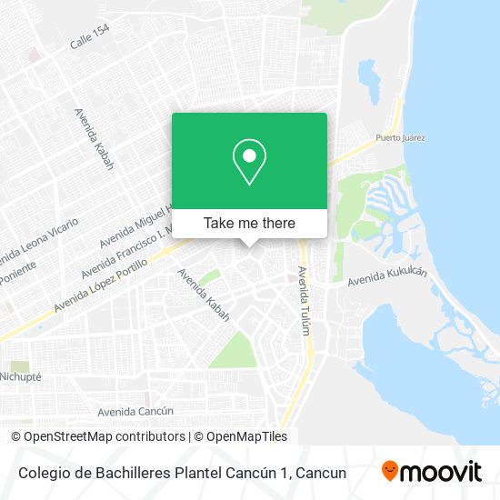 Colegio de Bachilleres Plantel Cancún 1 map