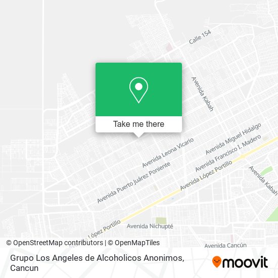 Grupo Los Angeles de Alcoholicos Anonimos map