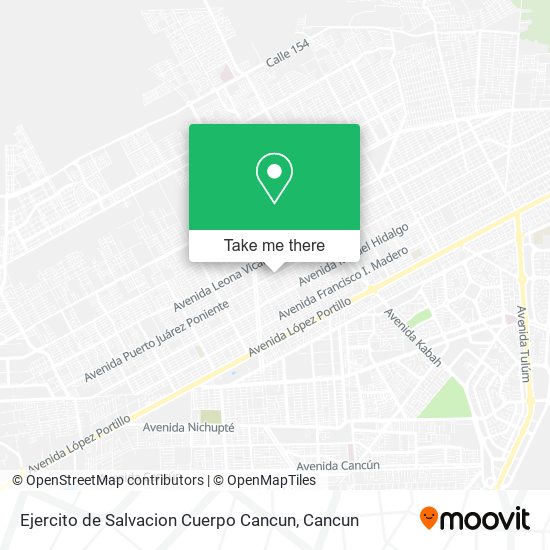 Ejercito de Salvacion Cuerpo Cancun map