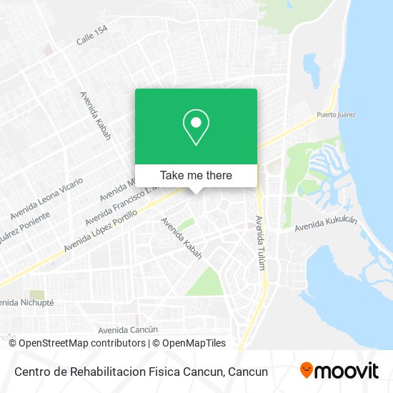 Centro de Rehabilitacion Fisica Cancun map