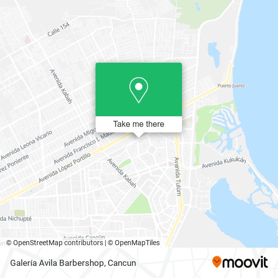 Mapa de Galería Avila Barbershop