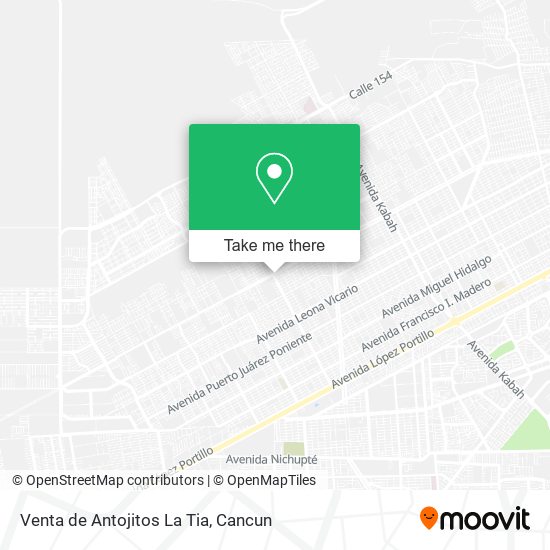 Mapa de Venta de Antojitos La Tia