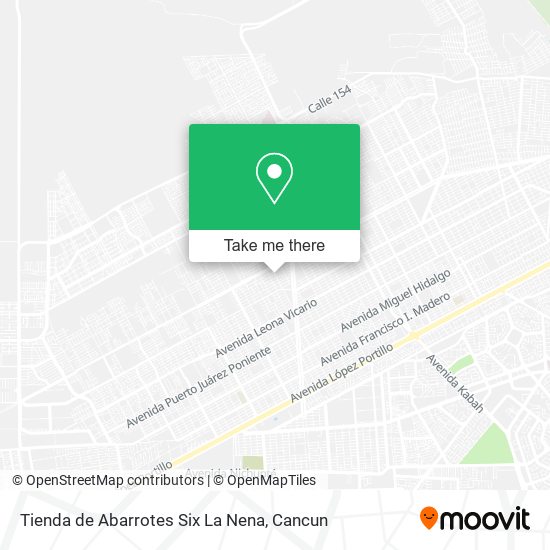 Mapa de Tienda de Abarrotes Six La Nena