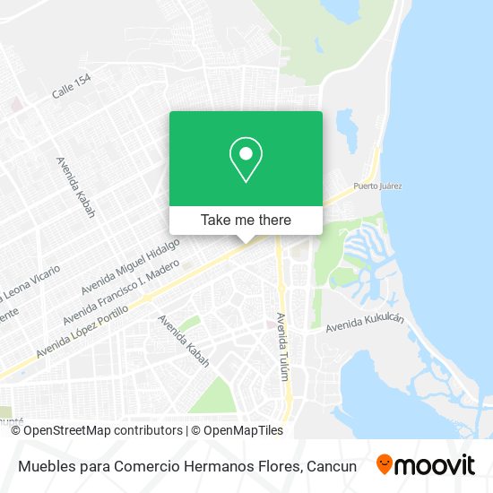 Muebles para Comercio Hermanos Flores map