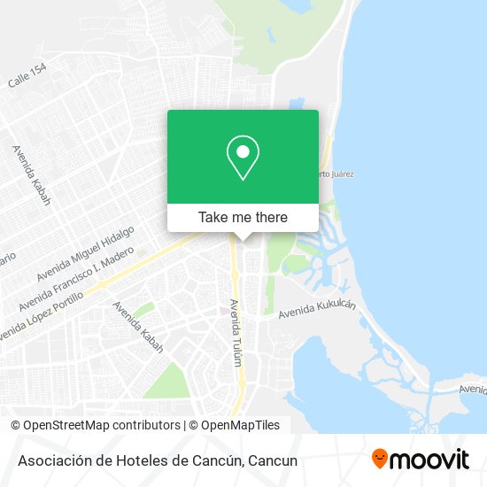 Mapa de Asociación de Hoteles de Cancún