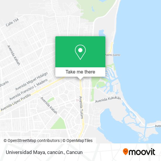 Universidad Maya, cancún. map