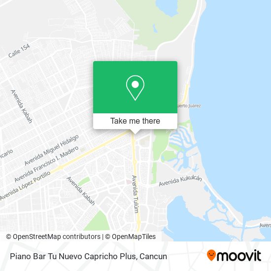 Mapa de Piano Bar Tu Nuevo Capricho Plus