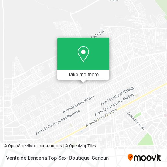 Mapa de Venta de Lenceria Top Sexi Boutique