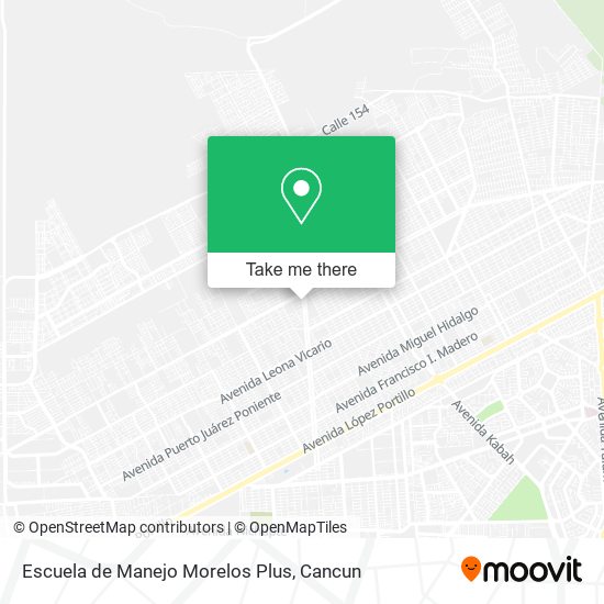 Mapa de Escuela de Manejo Morelos Plus