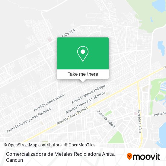 Mapa de Comercializadora de Metales Recicladora Anita