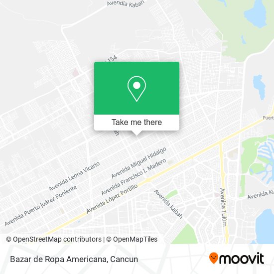 Mapa de Bazar de Ropa Americana